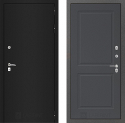 Дверь Лабиринт (LABIRINT) CLASSIC шагрень черная 11 Графит софт