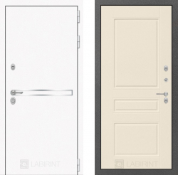 Дверь Лабиринт (LABIRINT) LINE WHITE 03 Крем софт