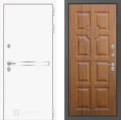 Дверь Лабиринт (LABIRINT) LINE WHITE 17 золотой дуб