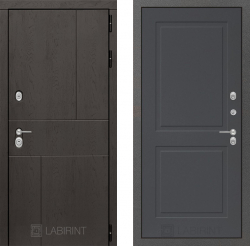 Дверь Лабиринт (LABIRINT) URBAN 11 Графит софт