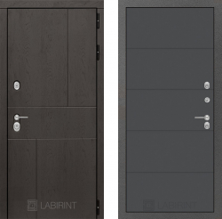 Дверь Лабиринт (LABIRINT) URBAN 13 Графит софт