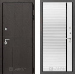 Дверь Лабиринт (LABIRINT) URBAN 22 Черная вставка Белый софт