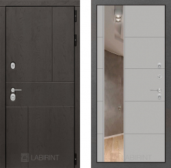 Дверь Лабиринт (LABIRINT) URBAN 19 с Зеркалом Грей софт