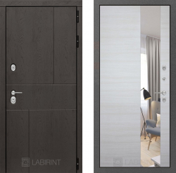 Дверь Лабиринт (LABIRINT) URBAN с Зеркалом Акация светлая