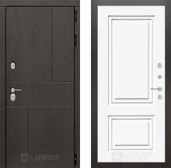 Дверь Лабиринт (LABIRINT) URBAN 26 Эмаль Белый (RAL-9003)