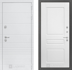 Дверь Лабиринт (LABIRINT) TRENDO 03 Белый лофт