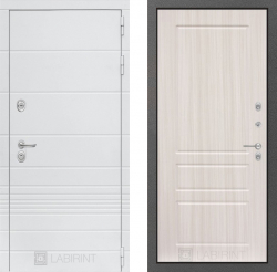 Дверь Лабиринт (LABIRINT) TRENDO 03 Сандал белый