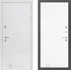 Дверь Лабиринт (LABIRINT) TRENDO 07 Белое дерево