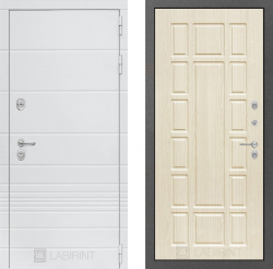Дверь Лабиринт (LABIRINT) TRENDO 12 Беленый дуб