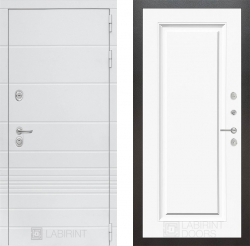 Дверь Лабиринт (LABIRINT) TRENDO 27 Эмаль Белый (RAL-9003)