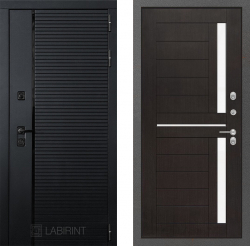 Дверь Лабиринт (LABIRINT) PIANO 02 Белое стекло Венге