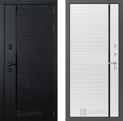 Дверь Лабиринт (LABIRINT) PIANO 22 Черная вставка Белый софт
