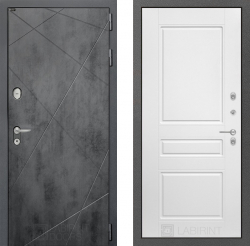 Дверь Лабиринт (LABIRINT) LOFT 03 Белый лофт