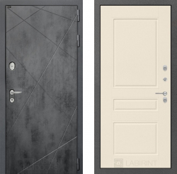 Дверь Лабиринт (LABIRINT) LOFT 03 Крем софт