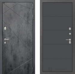 Дверь Лабиринт (LABIRINT) LOFT 13 Графит софт