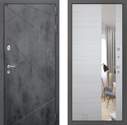 Дверь Лабиринт (LABIRINT) LOFT с Зеркалом Акация светлая